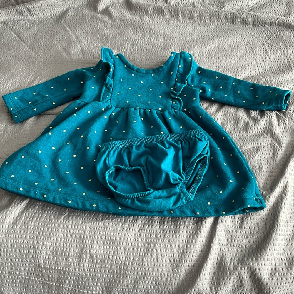 Carters 9M Winter Fleece inside Dress